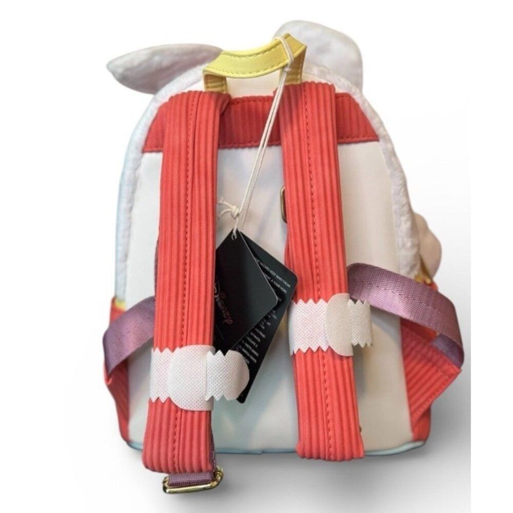 Loungefly Alice In Wonderland White Rabbit Plush Clock Mini Backpack NWT Easter - Picture 5 of 6